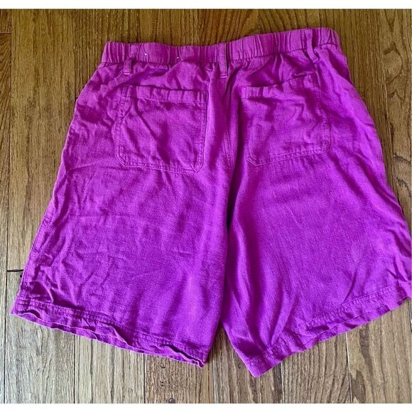 Soft surroundings pink linen blend shorts size m - Picture 9 of 9